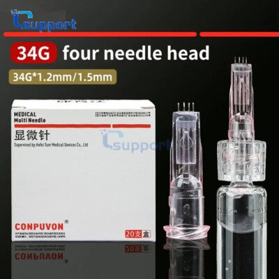 10Pc Crystal Nanosoft Microneedles 34G 4Pin/Needles Tip Four Needles Anti Aging
