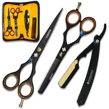 Professional Hair Cutting Scissors Barber Thinning Shears Hairdressing Salon Set