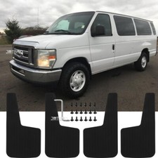 4pcs Mudguards Mud Flaps Splash Guards Soft Rubber For Ford E150 E250 E350 Van 4pcs Mudguards Mud Flaps Splash Guards Soft Rubber For Ford E150 E250 E350 Van