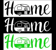 Home Camping Sign Vinyl Decal Car Truck Window Tumbler Laptop Tablet Notebook RV