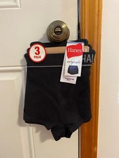 NEW WOMEN'S SIZE SMALL HANES ORIGINALS SEAMLESS RIB BOYFIT UNDERWEAR 3-PACK