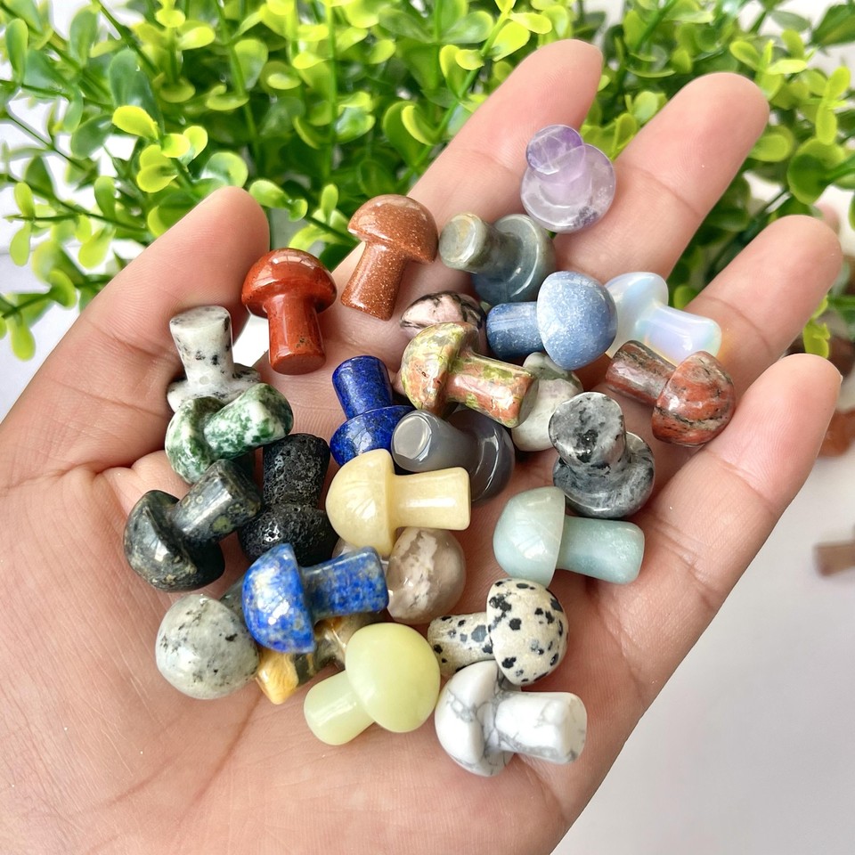 クリスタル Stag Carving Set 10pc Natural Mxed Goblns Random Quartz Crystal