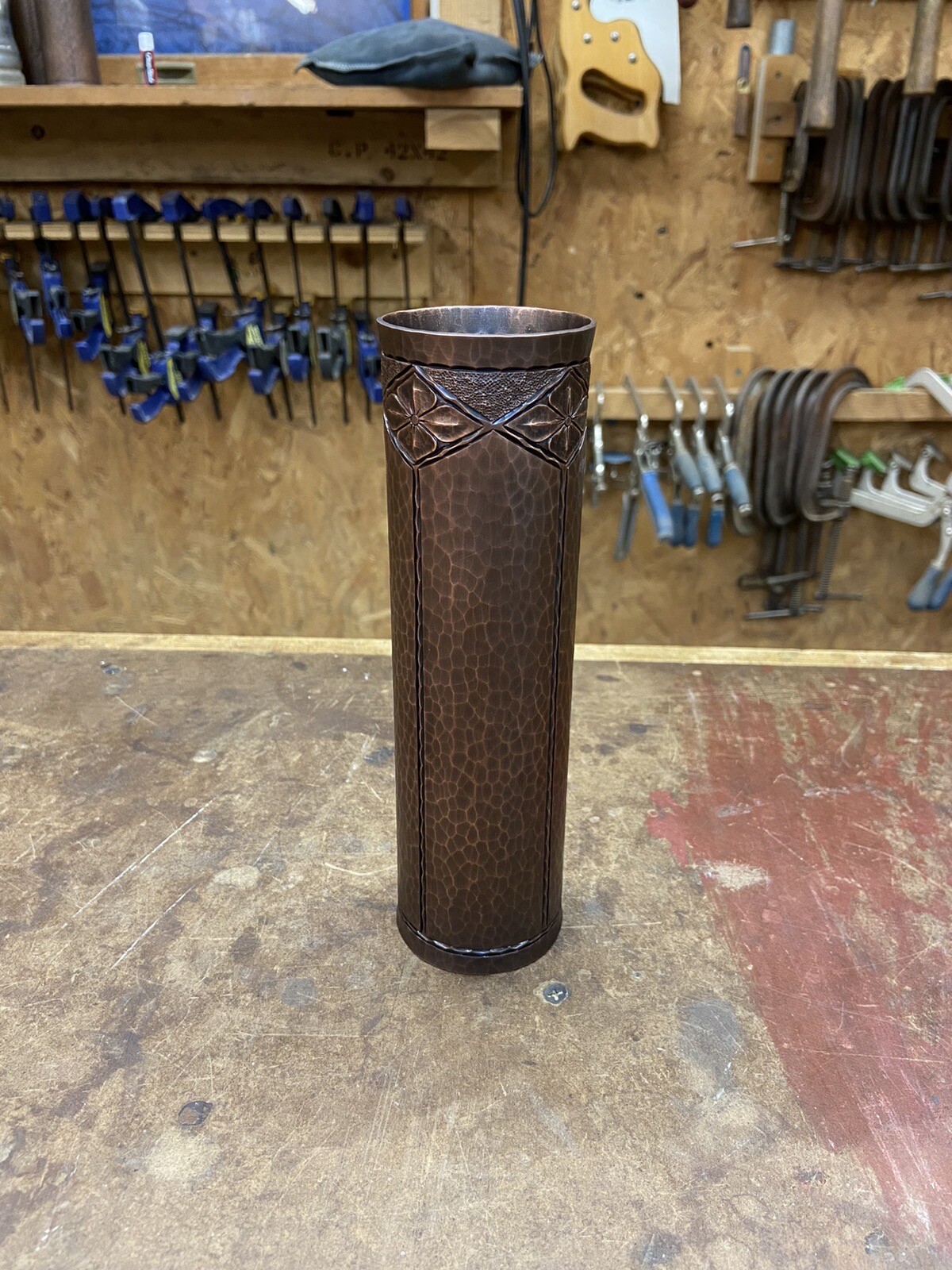 Roycroft Style Arts and Crafts Copper Vase eBay