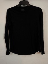 FIGS Supersoft Modal/Pima Long Sleeve Underscrub In Black Size S WXXKW1002