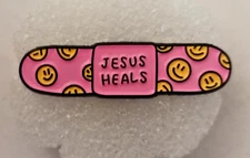 JESUS HEALS- ENAMEL PIN-SHIP ALL THE PINS YOU BUY FOR $4.99-VISIT OUR STORE