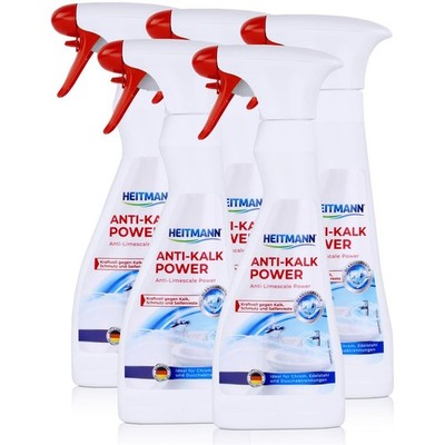 Heitmann Anti-Kalk Power 500ml Sprühflasche - Entfernt Kalk (5er Pack)