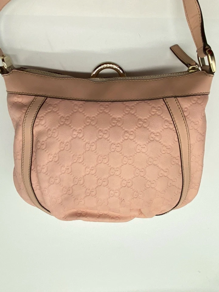 Bolso de Hombro Gucci Guccissima Cuero Rosa Autenticidad Foto 2 de 4