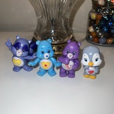 Lot of 4 Care Bears Mini Figures PVC Cake Toppers 80  s 1.75  Tall TCFC Vintage