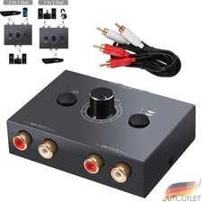 Audio Switcher Bidirektionaler Umschalter 2(1) IN-1(2) Out mit Stummschalttaste