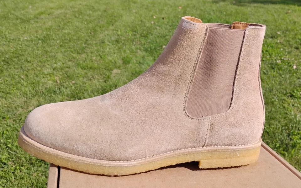 全新 Oliver Cabell 11US 44EU 麂皮切尔西靴 米色 $375 — 第 4/4 张图片