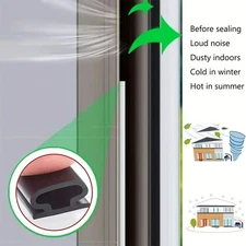 Weatherproof Rubber Door Seal Strip 20 Feet Weather Stripping Easy Installation