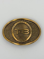 Vintage T B Tulsa OK Solid Bronze Belt Buckle Performance With Excellence