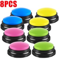 8 Pieces Recordable Answer Buzzers Button Answer Buzzers Game Show Buzzer