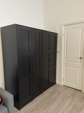 RAKKESTAD IKEA Wardrobe with 2 doors, black-brown - X2