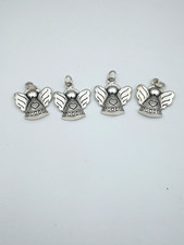 angel charm sterling silver guardian angel charm pendant lot 4 angels wings 925