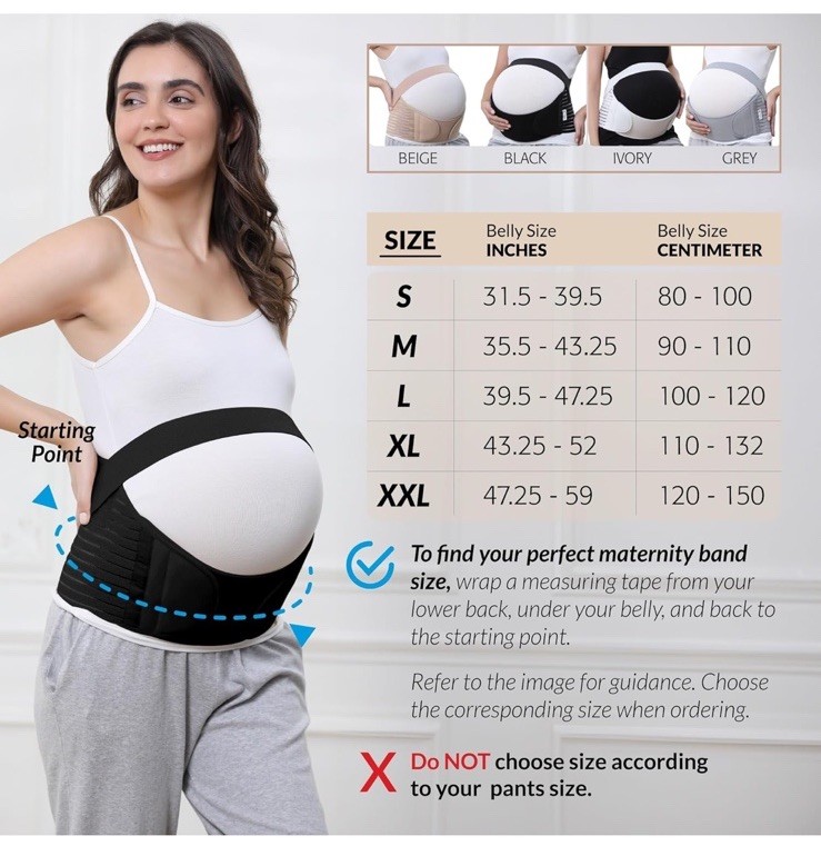 NeoTech Care Pregnancy Support Maternity Belt, Waist/Back/Abdomen Band, Belly...