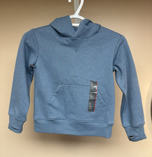 All in Motion Unisex Kids Pullover Hoodie Blue XS 4/5 Hooded Pockets b5