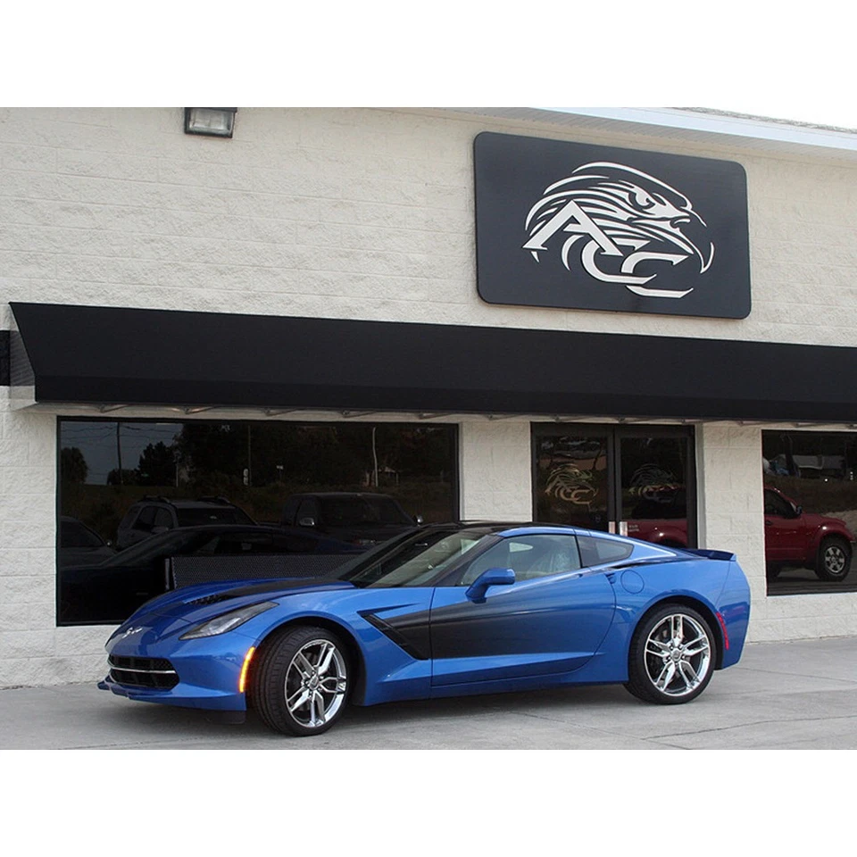 ACC Black Side Graphic fits 2014-2019 Chevy Corvette C7-2pc Sport Fade Vinyl - Image 4 of 4