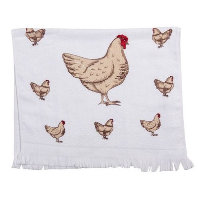 Clayre & Eef Gäste Handtuch Huhn Baumw.Landhaus Küche Deko Ostern 40x66 cm