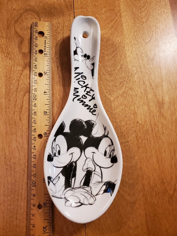 Disney Mickey And Minnie Mouse Sketchbook Ceramic Kitchen Spoon Rest
