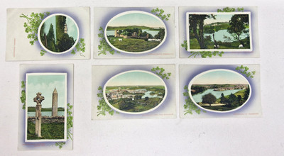 Valentine Kleeblatt Grenze Postkarten Enniskillen Co Fermanagh Lough Erne 6er Set