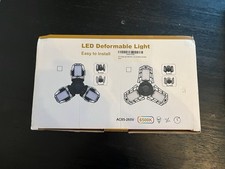LED Garage Lights 2 Pack 80W 8000LM 6500K Led Shop Light w/ 3 Deformable Panels