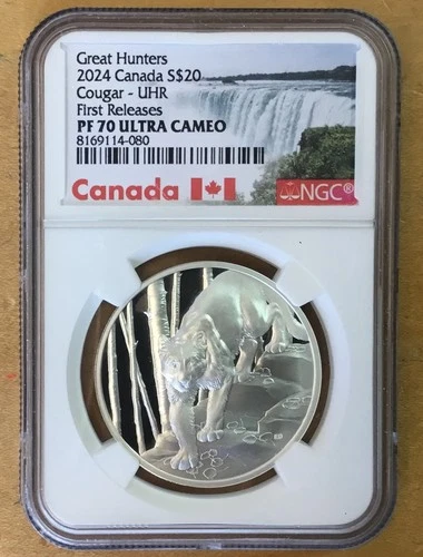 2024 $20 CANADA COUGAR UHR 1st Release NGC PF70 UC (W5)