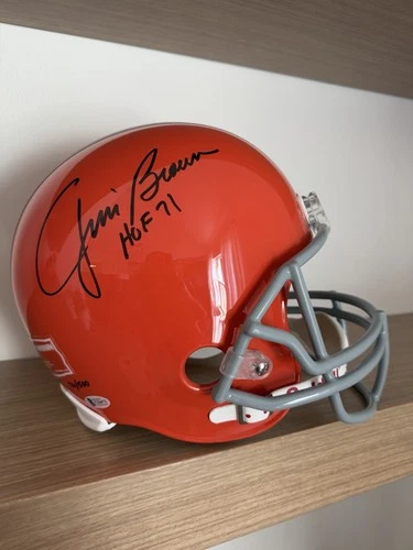 Jim Brown Autographed Cleveland Browns Full-Size Helemt HOF 71 Beckett 76/500