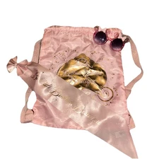 Disney Drawstring Bag Bibbidi Bobbidi Boutique Sash Minnie Mouse Sunglasses Pink