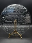 Vintage Retro Jeanette Glassware 11 in Cheese Plate w/embossed Cheese Names