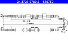 Bremsseil Seilzug Feststellbremse ATE 24.3727-0780.2 für OPEL MERIVA X03 CDTI