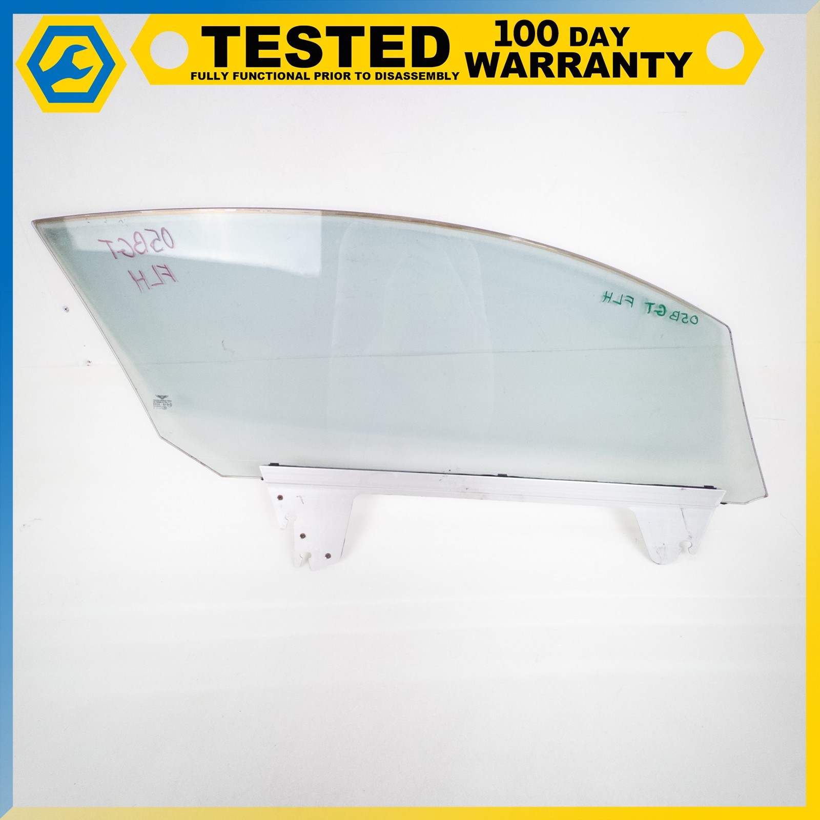 03-10 BENTLEY CONTINENTAL GT COUPE FRONT LEFT DRIVER SIDE DOOR WINDOW GLASS OEM