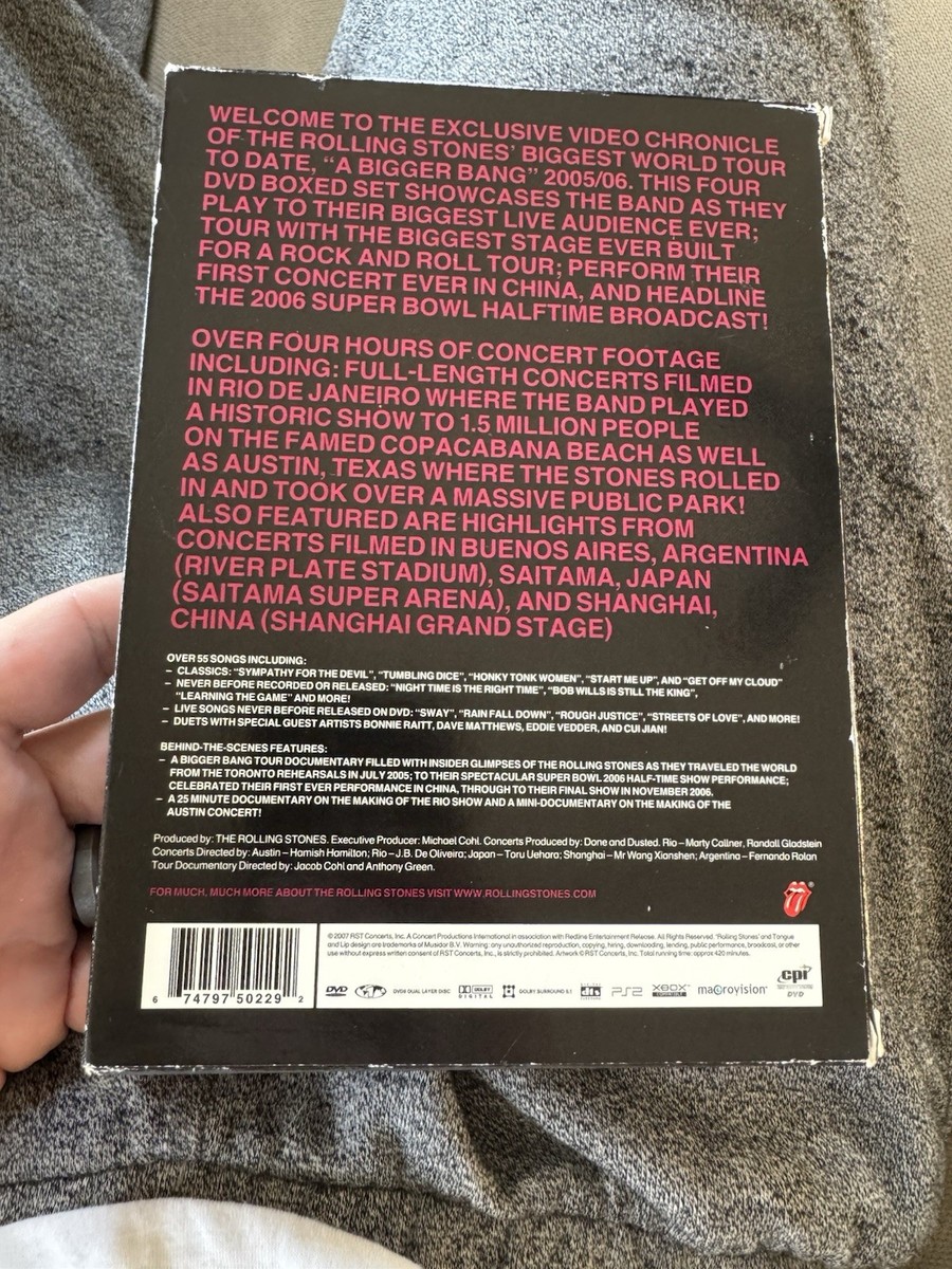 The Rolling Stones THE BIGGEST BANG 4 DVD Box Set A Bigger Bang