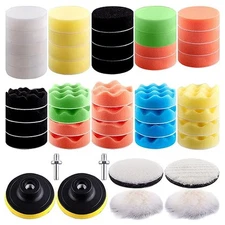 48 Pieces Car Polishing Pad Kit 3 Inch Buffing Pads Sponge Polishing Pads Foam B