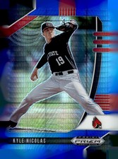 KYLE NICOLAS 2020 PANINI PRIZM DRAFT PICKS HYPER BLUE AND CAROLINA HY1