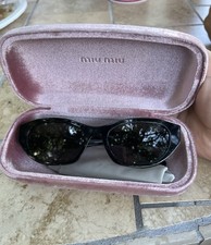 Miu Miu Sunglasses Mu A03s 16K 08Z Women's Black/Dark Gray