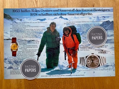 1979 Rolex Oysterquartz Messner & Hillary Mt. Everest Vintage Ad Werbung Reklame