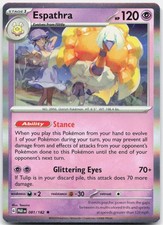 Espathra 081/182 Rare Paradox Rift Pokemon Holo Near Mint