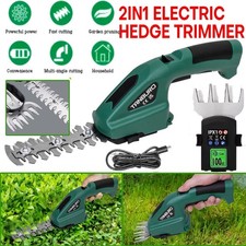 NEW 7.2V 2in1 Garden Cordless Hedge Trimmer Handheld Mini Electric Grass Shears