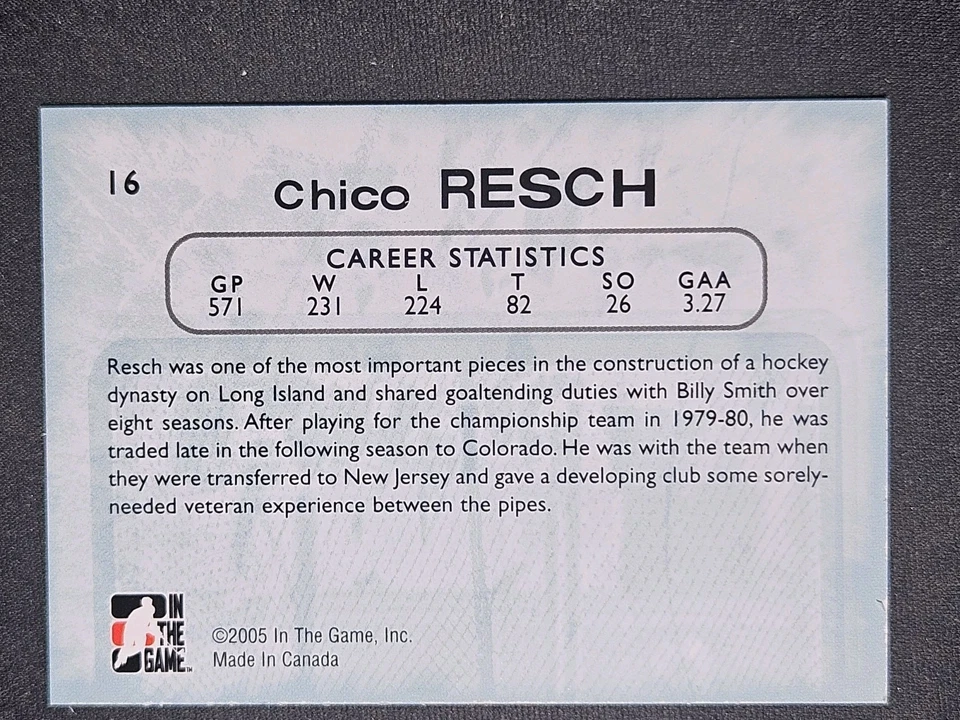 05-06 In The Game Chico Resch Between The Pipes 🚨🚨🚨 New York Islanders  - Image 2 of 2
