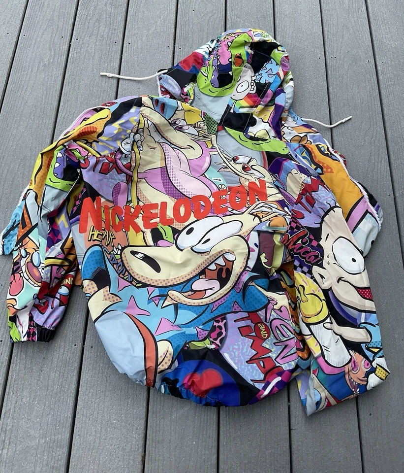 Members Only Nickelodeon jacket-sz large-Rugrats-Spongebob-great shape - Image 2 of 4