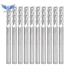 10 PCS 1/8" Diameter 4 Flute 1/2" LOC 1-1/2" OAL Carbide Square End Mill New
