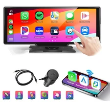 10.26" IPS Touch Screen Car Radio Apple CarPlay Android Auto Portable Stereo BT