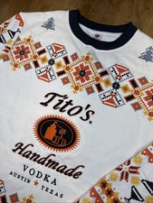 Tito's Handmade Vodka Ugly Christmas Party Sweater Mens Size Large Austin Texas