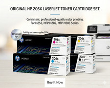 HP 206X (4 Color Set) GENUINE  Toner Cartridge W2110X-W2111X-W2112X-W2113X