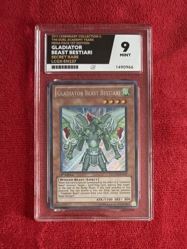 Yu-Gi-Oh! TCG 1st Edition Gladiator Beast Bestiari LCGX-EN237 Secret Rare ACE 9