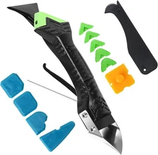 Silicone Caulking Tool,5 in1 caulk remover tool with Grout Scraper,caulking tool