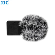 JJC Furry Windshield Microphone Cold Shoe Wind Muff for Sony ZV-E10 II ZV-1 II