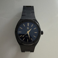 Paul Rich PR88 Quarz Armbanduhr Edelstahlarmband schwarz, Zifferblatt blau