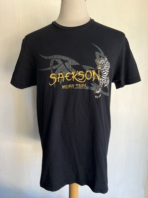 SAEKSON MUAY THAI Official TEAM TRANA ''Die Training Live Fighting'' T-Shirt Large